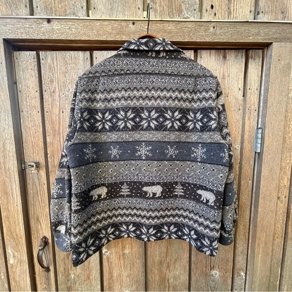 ❄️SALE❄️ True Grit Jacket Vintage Blue Nordic Cabincore Outdoor unisex sz S - Picture 2 of 5